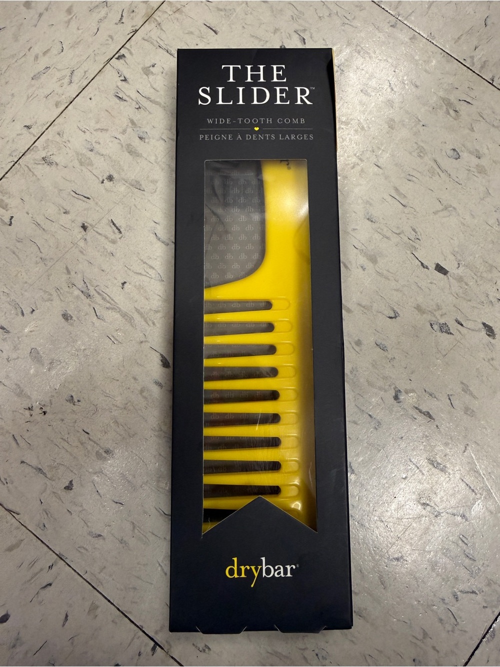 Drybar Yellow Wide-Tooth Slider Comb